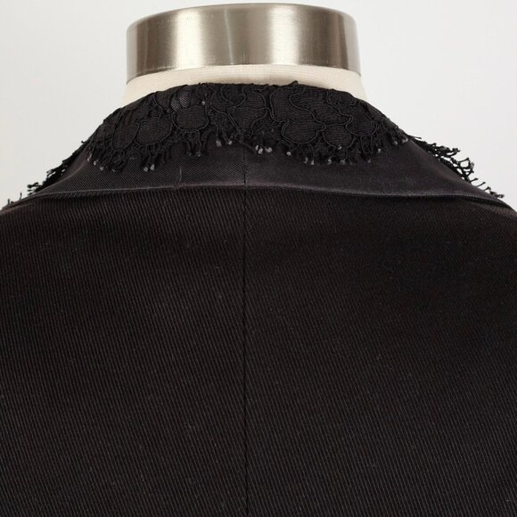 Dolce&Gabbana cropped jacket 40 US 4 black lace trim jewel buttons - Picture 8 of 10